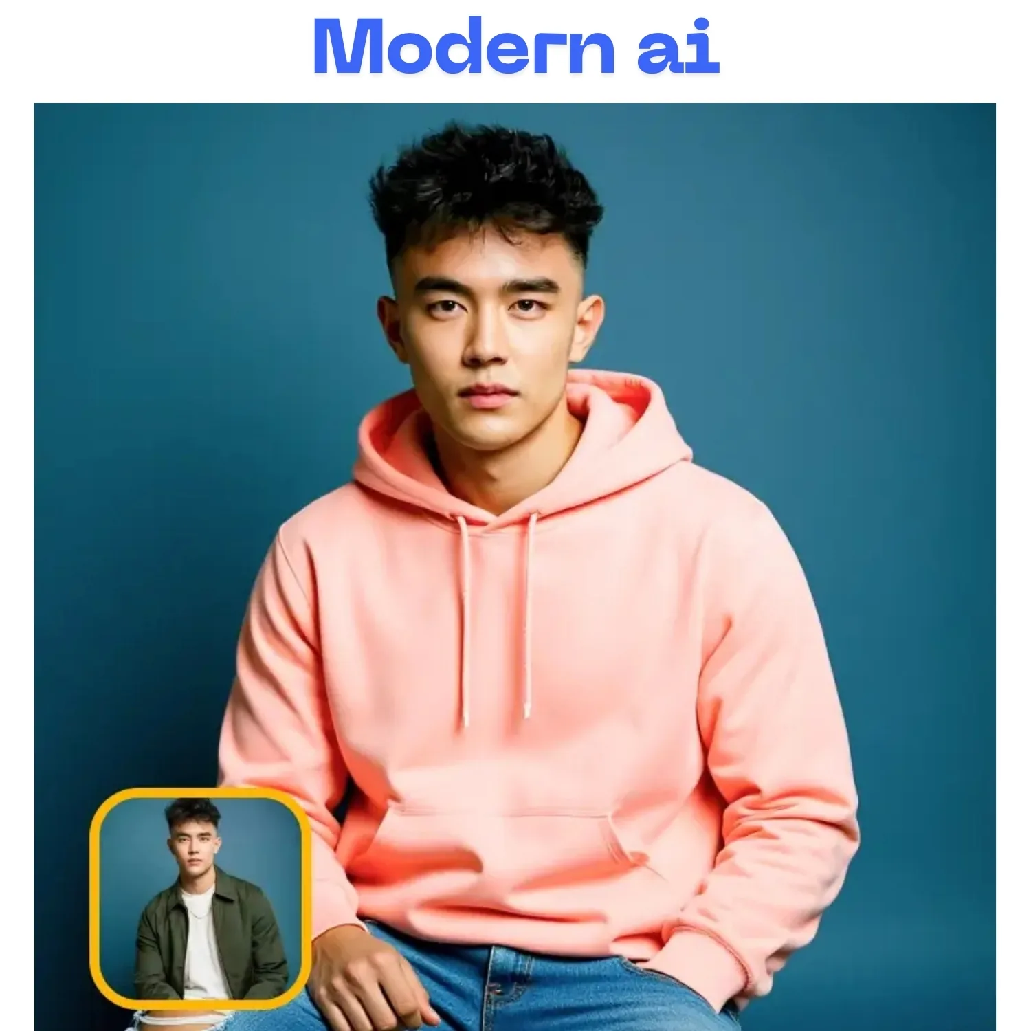 Alternative AI outfit style on a portrait